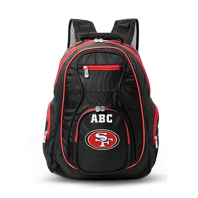 MOJO Black San Francisco 49ers Personalized Premium Color Trim Backpack
