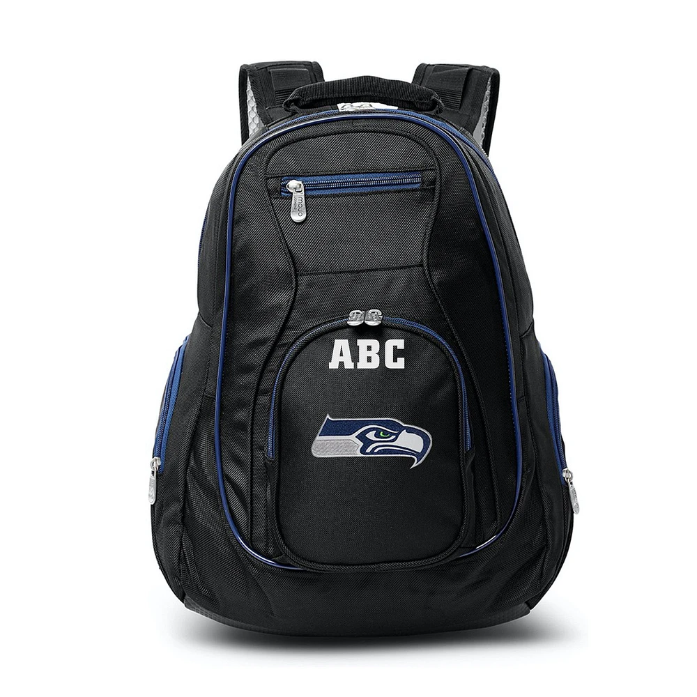 MOJO Black Seattle Seahawks Personalized Premium Color Trim Backpack