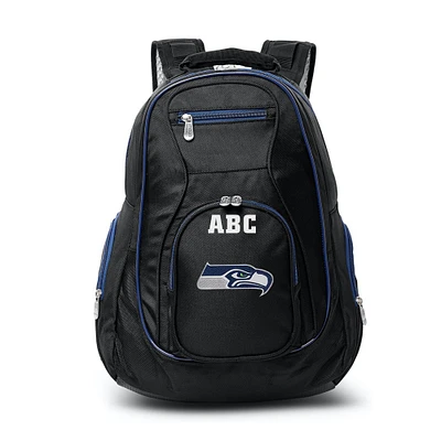 MOJO Black Seattle Seahawks Personalized Premium Color Trim Backpack
