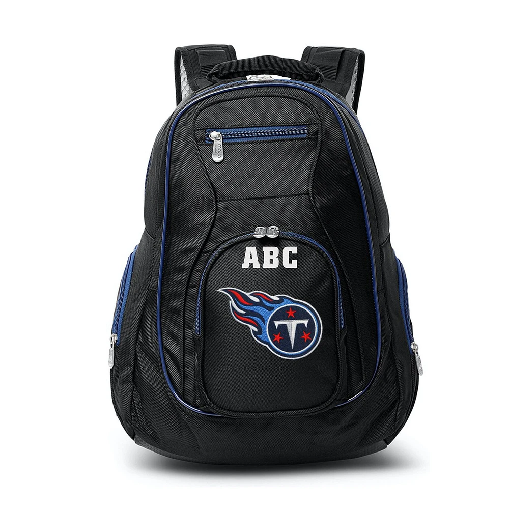 MOJO Black Tennessee Titans Personalized Premium Color Trim Backpack