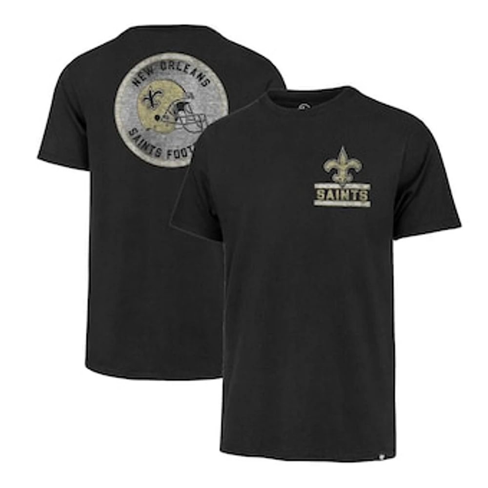 Men's '47 Black New Orleans Saints Open Field Franklin T-Shirt