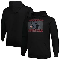 Men's Fanatics Black Arizona Cardinals Big & Tall Pop of Color Pullover Hoodie