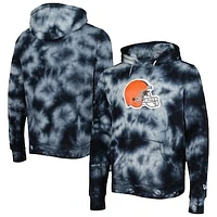 Men's New Era Black Cleveland Browns Team Tie-Dye Pullover Hoodie