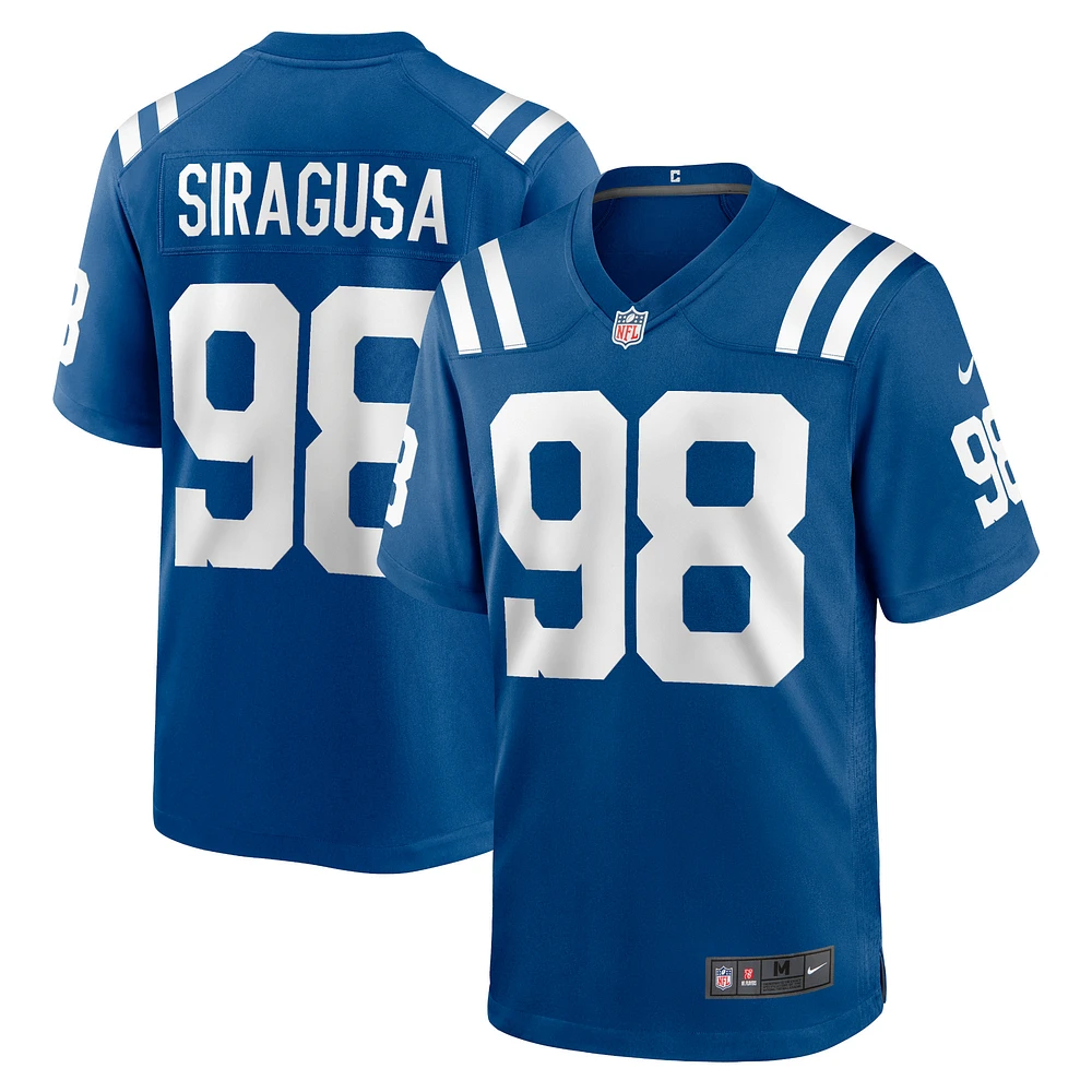 Men's Nike Tony Siragusa Royal Indianapolis Colts Game Retired Player Jersey