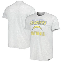 Men's '47 Heathered Gray Los Angeles Chargers Dozer Franklin Lightweight T-Shirt