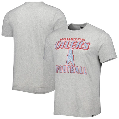 Men's '47 Heathered Gray Houston Oilers Dozer Franklin Lightweight T-Shirt