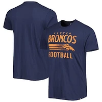 Men's '47 Navy Denver Broncos Wordmark Rider Franklin T-Shirt