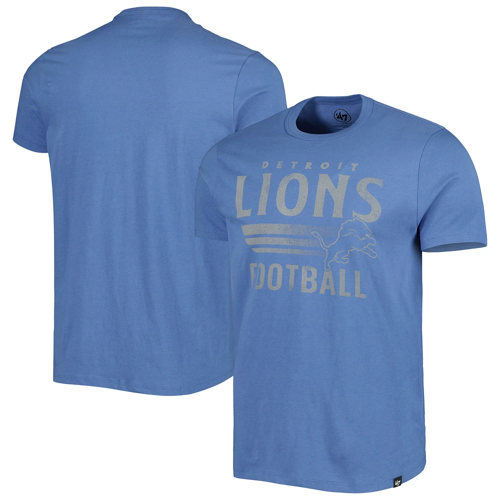 Men's '47 Blue Detroit Lions Wordmark Rider Franklin T-Shirt