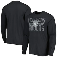 Men's '47 Black Las Vegas Raiders Brand Wide Out Franklin Long Sleeve T-Shirt