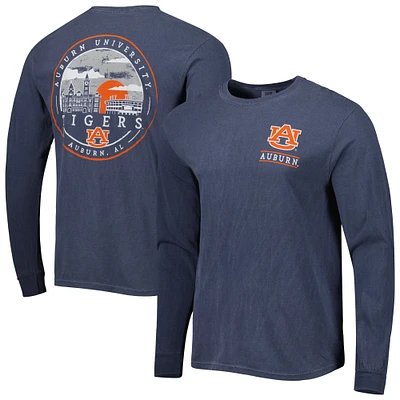 Men's Navy Auburn Tigers Circle Campus Scene Long Sleeve T-Shirt