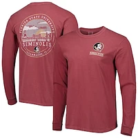 Men's Garnet Florida State Seminoles Circle Campus Scene Long Sleeve T-Shirt