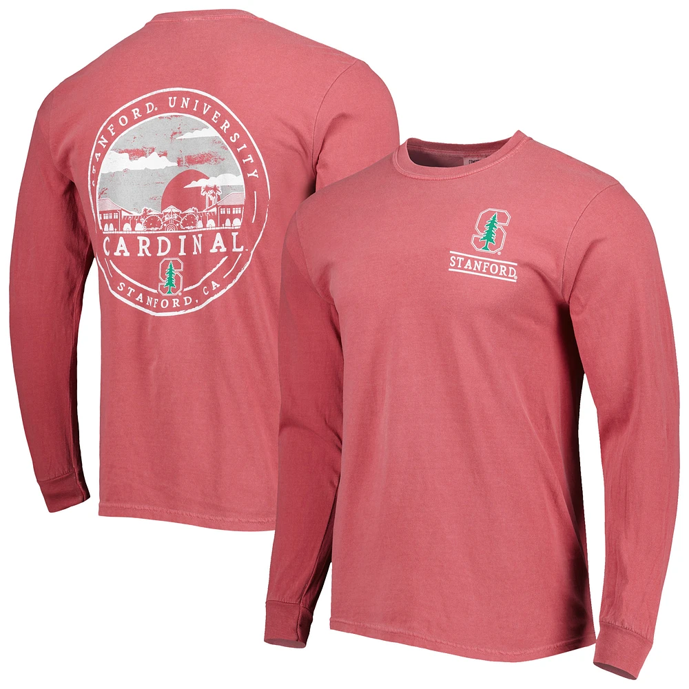 Men's Cardinal Stanford Circle Campus Scene Long Sleeve T-Shirt