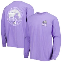 Men's Purple TCU Horned Frogs Circle Campus Scene Long Sleeve T-Shirt