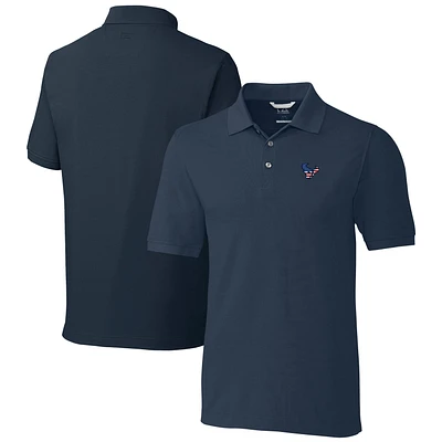 Men's Cutter & Buck Navy Houston Texans Advantage Tri-Blend Pique Polo