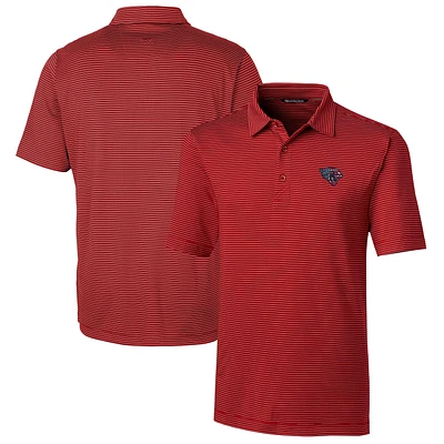 Men's Cutter & Buck Cardinal Jacksonville Jaguars Forge Pencil Stripe Polo