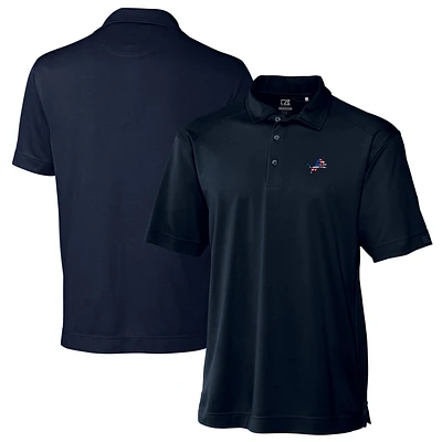Men's Cutter & Buck Navy Detroit Lions Big & Tall DryTec Genre Textured Solid Polo