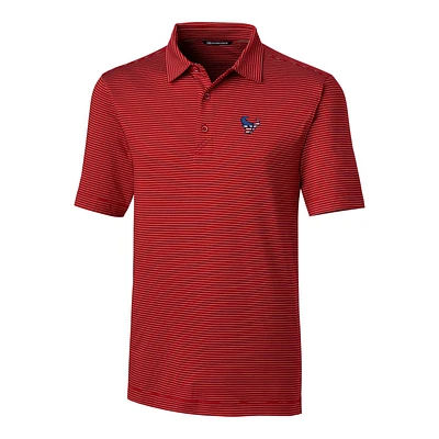 Men's Cutter & Buck Red Houston Texans Americana Big Tall Forge Pencil Stripe Stretch Polo