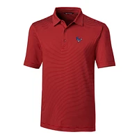 Men's Cutter & Buck Red Houston Texans Americana Big Tall Forge Pencil Stripe Stretch Polo