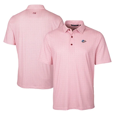 Men's Cutter & Buck Red Kansas City Chiefs Americana Big & Tall Pike Double Dot Print Stretch Polo
