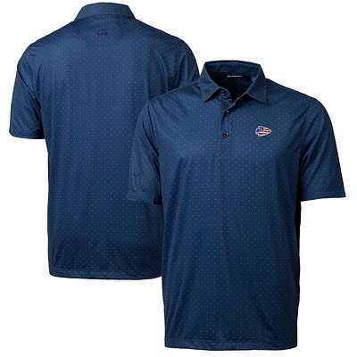 Men's Cutter & Buck Navy Kansas City Chiefs Big & Tall Pike Double Dot Print Stretch Polo