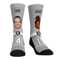 Rock Em Socks Derek Carr & Davante Adams Las Vegas Raiders Player Teammates Crew