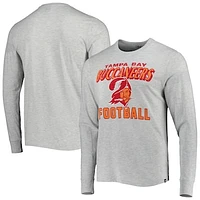 Men's '47 Heathered Gray Tampa Bay Buccaneers Dozer Franklin Long Sleeve T-Shirt