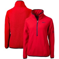 Women's Cutter & Buck San Francisco 49ers Americana Cascade Eco Sherpa Fleece Half-Zip Pullover Jacket