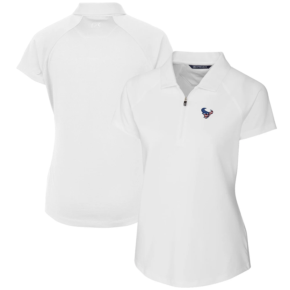 Women's Cutter & Buck White Houston Texans Forge Stretch Polo