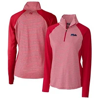 Women's Cutter & Buck Cardinal Seattle Seahawks Forge Tonal Half-Zip Top