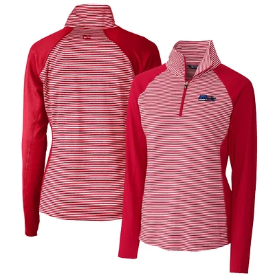 Women's Cutter & Buck Cardinal Seattle Seahawks Forge Tonal Half-Zip Top