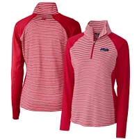 Women's Cutter & Buck Cardinal Seattle Seahawks Forge Tonal Half-Zip Top