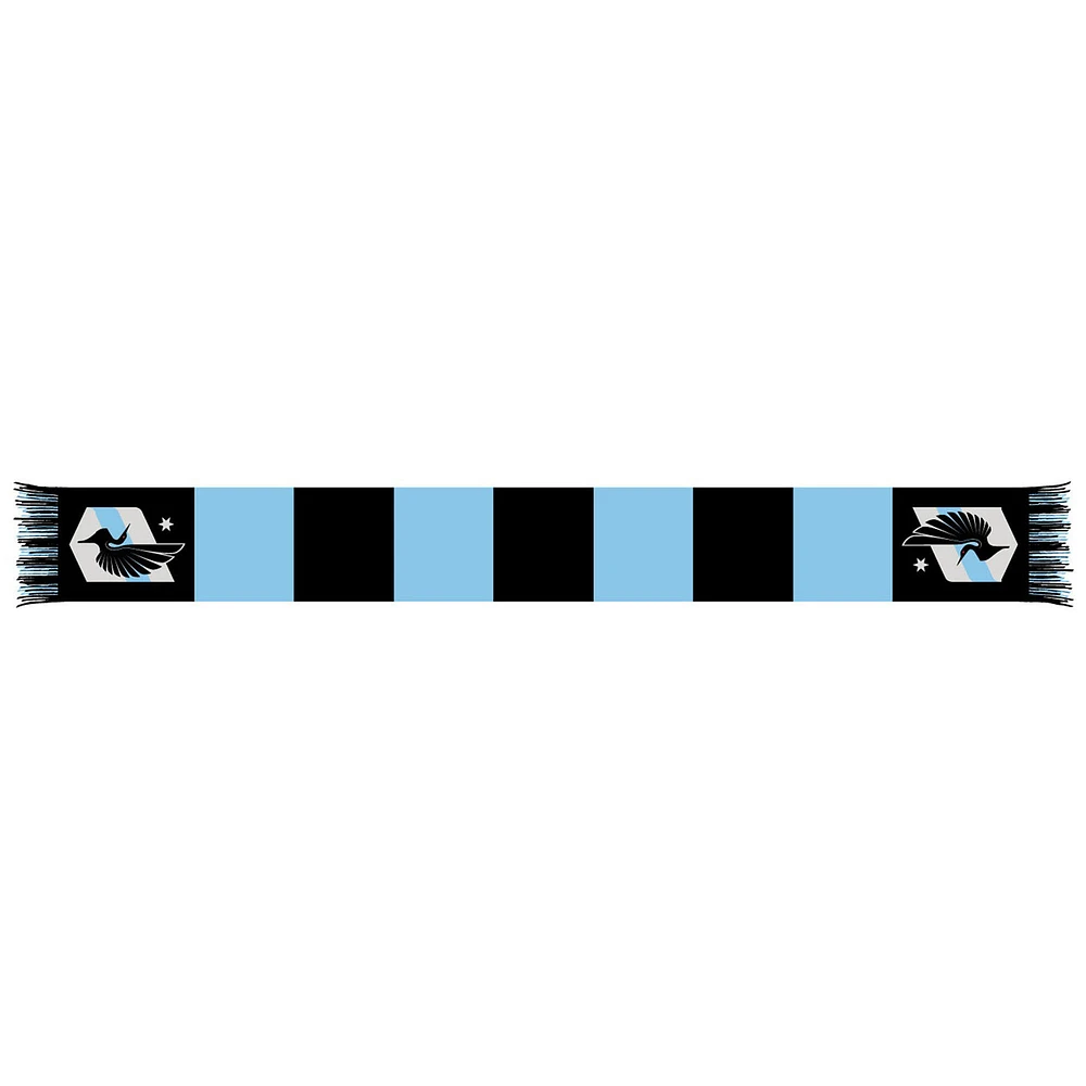Black/Light Blue Minnesota United FC Team Bar Knit Scarf