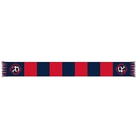 Navy/Red New England Revolution Team Bar Knit Scarf