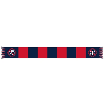 Navy/Red New England Revolution Team Bar Knit Scarf