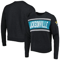 Men's '47 Heathered Black Jacksonville Jaguars Bypass Tribeca Pullover Sweatshirt