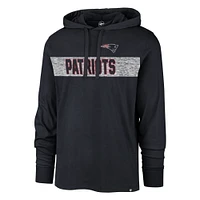 Men's '47 Navy New England Patriots Field Franklin Hooded Long Sleeve T-Shirt