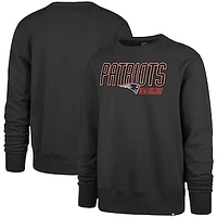 Men's '47 Charcoal New England Patriots Locked In Headline Pullover Sweatshirt