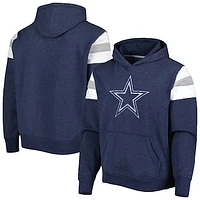 Men's '47 Heathered Heather Navy Dallas Cowboys Premier Nico Pullover Hoodie