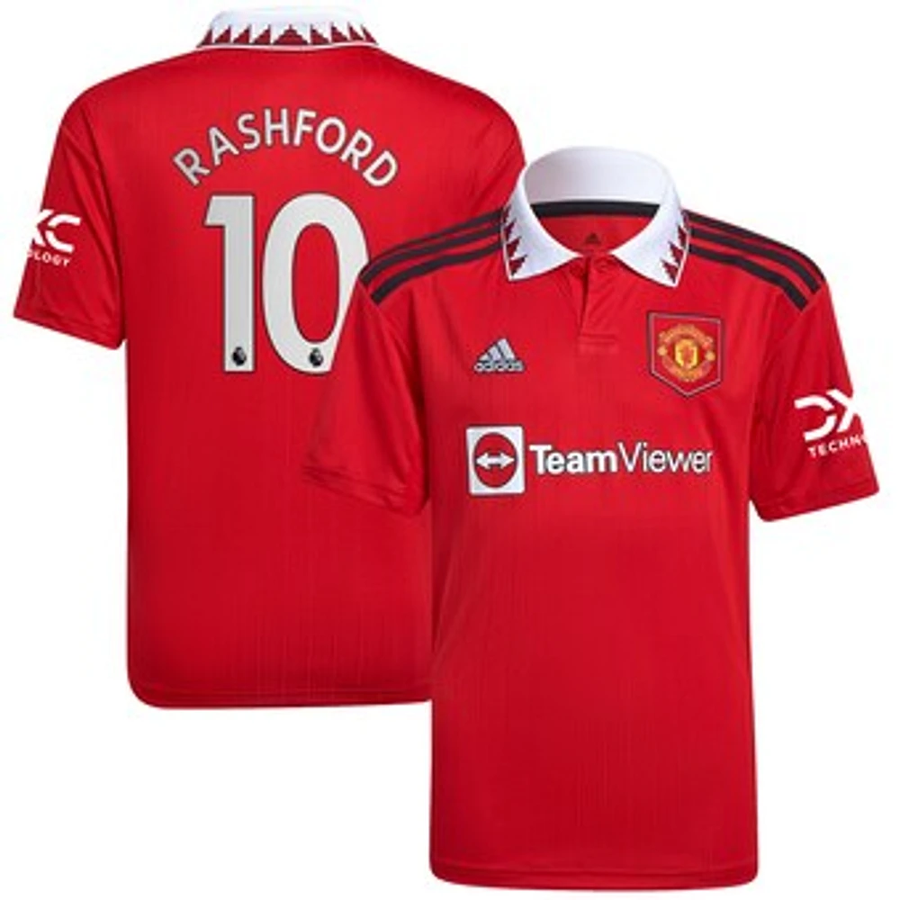 Youth adidas Marcus Rashford Red Manchester United 2022/23 Home Replica Player Jersey