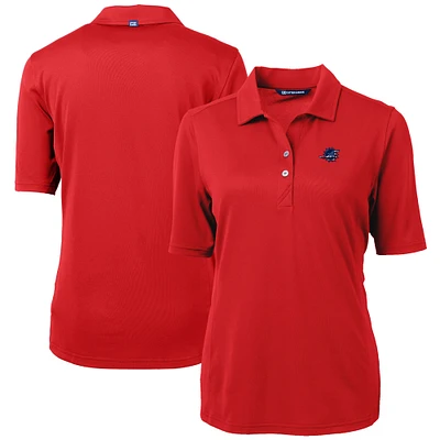 Women's Cutter & Buck Red Miami Dolphins Virtue Eco Pique Recycled Polo