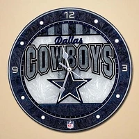 Dallas Cowboys 12" Art-Glass Wall Clock