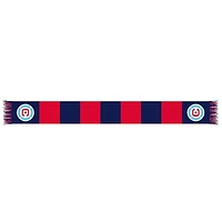 Navy/Red Chicago Fire Team Bar Knit Scarf