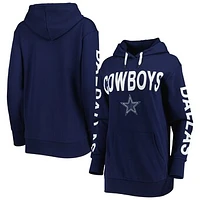 Women's G-III 4Her by Carl Banks Navy Dallas Cowboys Extra Point Pullover Hoodie