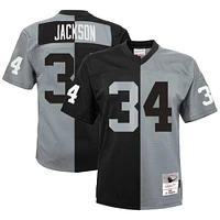 Youth Mitchell & Ness Bo Jackson Black/Silver Las Vegas Raiders Split Legacy Jersey