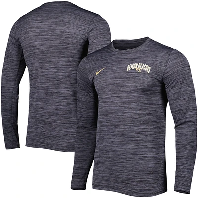Men's Nike Black Wake Forest Demon Deacons Velocity Performance Long Sleeve T-Shirt
