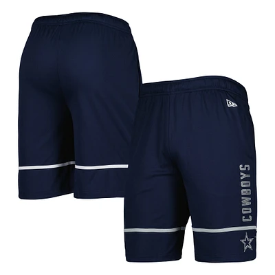 Men's New Era Navy Dallas Cowboys Combine Authentic Rusher Training Shorts