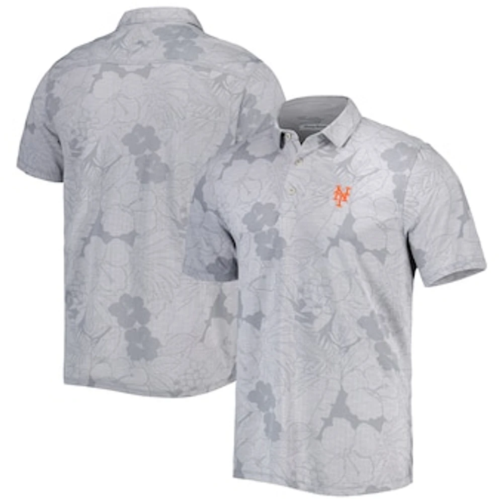 Men's Tommy Bahama  Gray New York Mets Blooms Polo