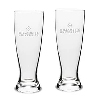 Willamette Bearcats 23oz. Stylish University Pilsner Glass Set