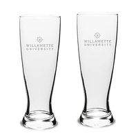 Willamette Bearcats 23oz. Stylish University Pilsner Glass Set