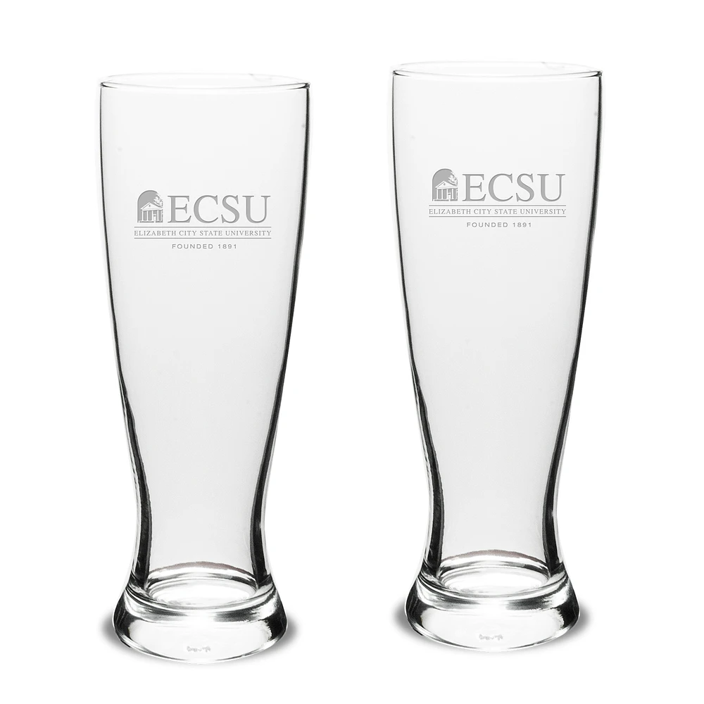 ECSU Vikings 23oz. Stylish University Pilsner Glass Set
